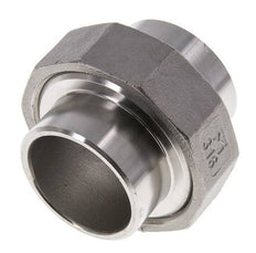 Union Connecteur droit 42.4mm Extrémité à souder Acier inoxydable Joint plat PTFE 16bar (224.8psi)