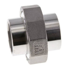 Union Connecteur droit 42.4mm Extrémité à souder Acier inoxydable Joint plat PTFE 16bar (224.8psi)