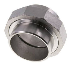 Union Connecteur droit 76.1mm Extrémité à souder Acier inoxydable Joint plat PTFE 16bar (224.8psi)