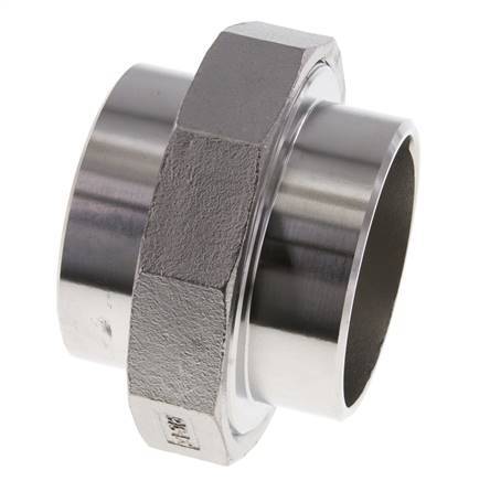 Union Connecteur droit 76.1mm Extrémité à souder Acier inoxydable Joint plat PTFE 16bar (224.8psi)