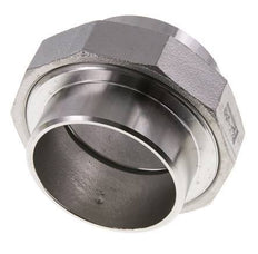 Union Connecteur droit 76.1mm Extrémité à souder Acier inoxydable Joint plat PTFE 16bar (224.8psi)
