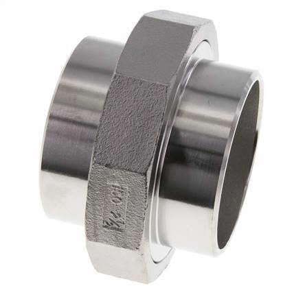 Union Connecteur droit 76.1mm Extrémité à souder Acier inoxydable Joint plat PTFE 16bar (224.8psi)