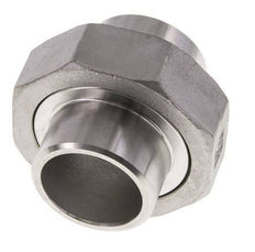 Union Connecteur droit 33.7mm Extrémité à souder Acier inoxydable Joint plat PTFE 16bar (224.8psi)