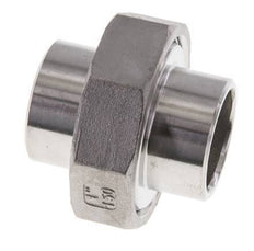 Union Connecteur droit 33.7mm Extrémité à souder Acier inoxydable Joint plat PTFE 16bar (224.8psi)
