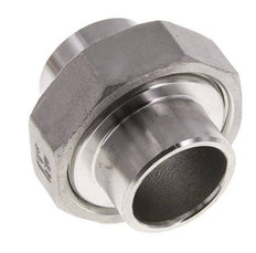 Union Connecteur droit 33.7mm Extrémité à souder Acier inoxydable Joint plat PTFE 16bar (224.8psi)