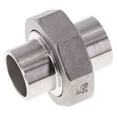 Union Connecteur droit 26.9mm Extrémité à souder Acier inoxydable Joint plat PTFE 16bar (224.8psi)