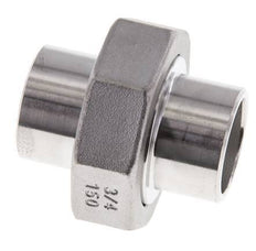 Union Connecteur droit 26.9mm Extrémité à souder Acier inoxydable Joint plat PTFE 16bar (224.8psi)