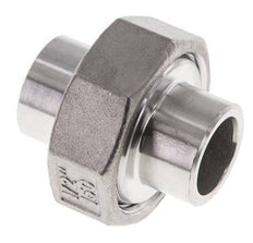 Union Connecteur droit 21.3mm Extrémité à souder Acier inoxydable Joint plat PTFE 16bar (224.8psi)