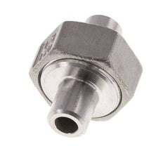 Union Straight Connector 10.2mm Weld End Stainless Steel Flat Seal PTFE 16bar (224.8psi)