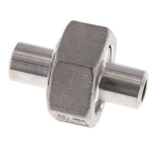 Union Straight Connector 10.2mm Weld End Stainless Steel Flat Seal PTFE 16bar (224.8psi)