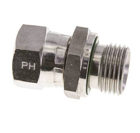 Mamelon réducteur JIC UNF 3/4''-16 Femelle x G1/2'' Mâle Ajustable Acier inoxydable 275bar (3863.75psi)