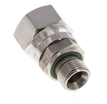 Mamelon réducteur JIC UNF 7/8''-14 Femelle x G3/8'' Mâle Ajustable Acier inoxydable 210bar (2950.5psi)