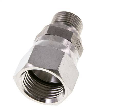 Mamelon réducteur JIC UNF 7/8''-14 Femelle x G3/8'' Mâle Ajustable Acier inoxydable 210bar (2950.5psi)