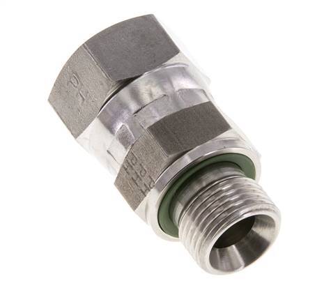JIC Reducing Nipple UNF 3/4''-16 Female x G3/8'' Male Adjustable Stainless Steel 275bar (3863.75psi)