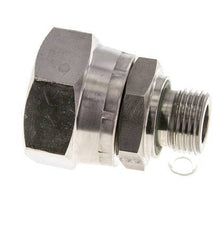 JIC Reducing Nipple UN 1-5/16''-12 Female x G1/2'' Male Adjustable Stainless Steel 170bar (2388.5psi)