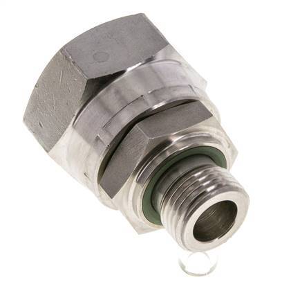 Mamelon réducteur JIC UN 1-5/16''-12 Femelle x G1/2'' Mâle Ajustable Acier inoxydable 170bar (2388.5psi)