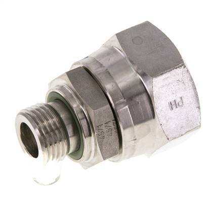 Mamelon réducteur JIC UN 1-5/16''-12 Femelle x G1/2'' Mâle Ajustable Acier inoxydable 170bar (2388.5psi)