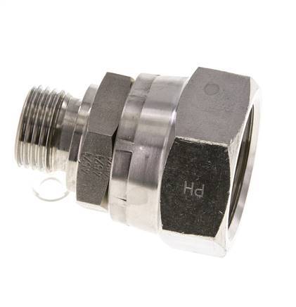 Mamelon réducteur JIC UN 1-5/16''-12 Femelle x G1/2'' Mâle Ajustable Acier inoxydable 170bar (2388.5psi)