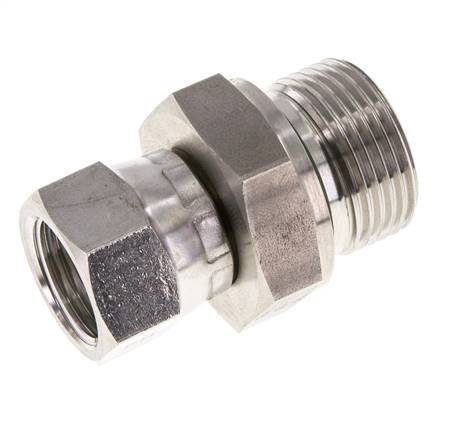 JIC Reducing Nipple UNF 3/4''-16 Female x G3/4'' Male Adjustable Stainless Steel 250bar (3512.5psi)