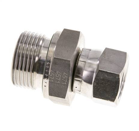 Mamelon réducteur JIC UNF 3/4''-16 Femelle x G3/4'' Mâle Ajustable Acier inoxydable 250bar (3512.5psi)