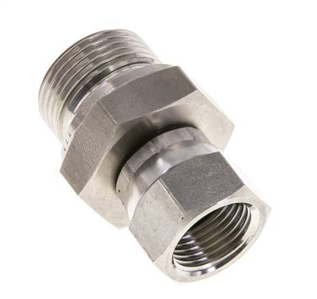 Mamelon réducteur JIC UNF 3/4''-16 Femelle x G3/4'' Mâle Ajustable Acier inoxydable 250bar (3512.5psi)