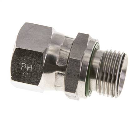 JIC Reducing Nipple UNF 7/8''-14 Female x G1/2'' Male Adjustable Stainless Steel 210bar (2950.5psi)
