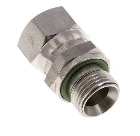 Mamelon réducteur JIC UNF 7/8''-14 Femelle x G1/2'' Mâle Ajustable Acier inoxydable 210bar (2950.5psi)