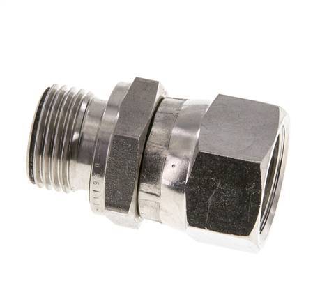 Mamelon réducteur JIC UNF 7/8''-14 Femelle x G1/2'' Mâle Ajustable Acier inoxydable 210bar (2950.5psi)