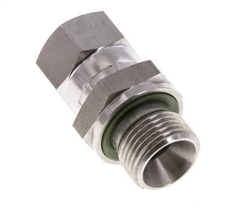 Mamelon réducteur JIC UNF 9/16''-18 Femelle x G3/8'' Mâle Ajustable Acier Inoxydable 275bar (3863.75psi)