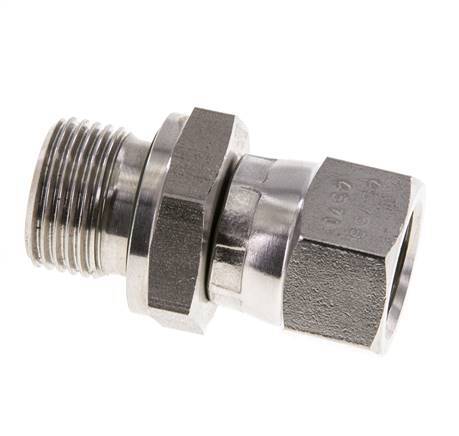 Mamelon réducteur JIC UNF 9/16''-18 Femelle x G3/8'' Mâle Ajustable Acier Inoxydable 275bar (3863.75psi)