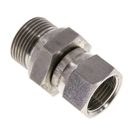 Mamelon réducteur JIC UNF 7/8''-14 Femelle x G3/4'' Mâle Ajustable Acier inoxydable 250bar (3512.5psi)