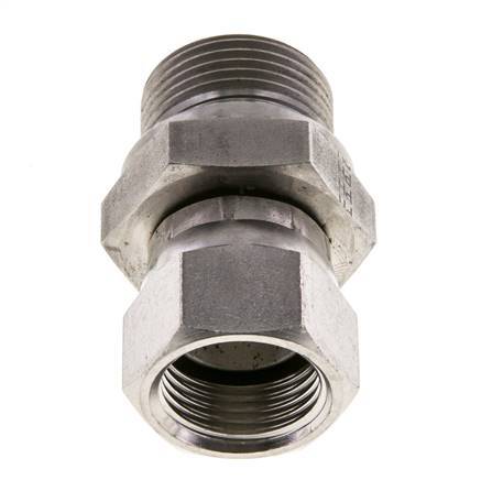 JIC Reducing Nipple UNF 7/8''-14 Female x G3/4'' Male Adjustable Stainless Steel 250bar (3512.5psi)