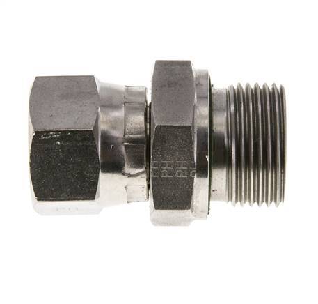 JIC Reducing Nipple UNF 7/8''-14 Female x G3/4'' Male Adjustable Stainless Steel 250bar (3512.5psi)