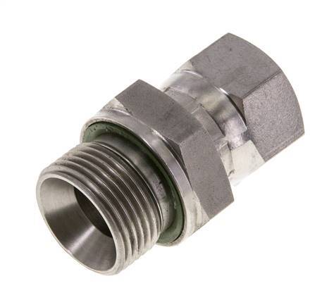 Mamelon réducteur JIC UNF 7/8''-14 Femelle x G3/4'' Mâle Ajustable Acier inoxydable 250bar (3512.5psi)