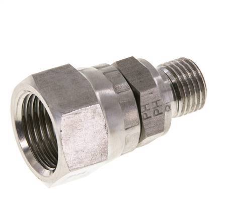 Mamelon réducteur JIC UNF 3/4''-16 Femelle x G1/4'' Mâle Ajustable Acier Inoxydable 275bar (3863.75psi)