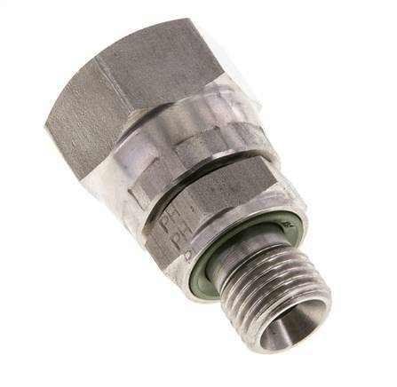Mamelon réducteur JIC UNF 3/4''-16 Femelle x G1/4'' Mâle Ajustable Acier Inoxydable 275bar (3863.75psi)