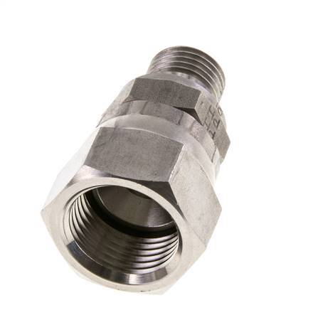 Mamelon réducteur JIC UNF 3/4''-16 Femelle x G1/4'' Mâle Ajustable Acier Inoxydable 275bar (3863.75psi)