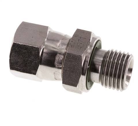 Mamelon réducteur JIC UNF 1/2''-20 Femelle x G1/4'' Mâle Ajustable Acier inoxydable 275bar (3863.75psi)