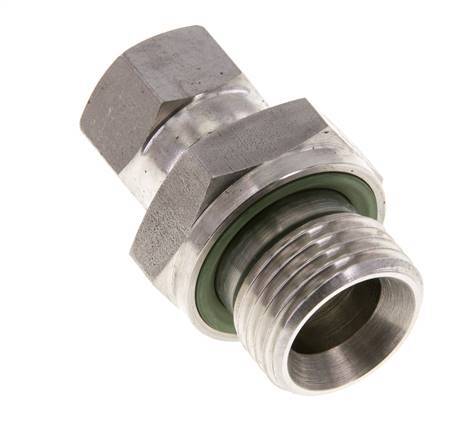 JIC Reducing Nipple UNF 9/16''-18 Female x G1/2'' Male Adjustable Stainless Steel 275bar (3863.75psi)