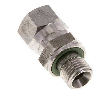 Mamelon réducteur JIC UNF 9/16''-18 Femelle x G1/4'' Mâle Ajustable Acier inoxydable 275bar (3863.75psi)