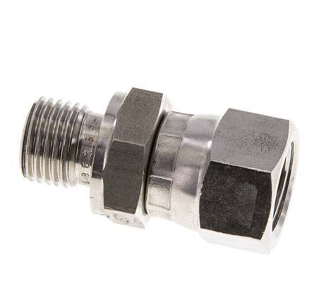 Mamelon réducteur JIC UNF 9/16''-18 Femelle x G1/4'' Mâle Ajustable Acier inoxydable 275bar (3863.75psi)