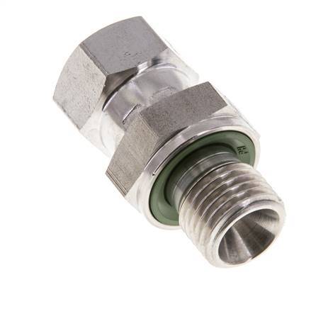 Mamelon réducteur JIC UNF 7/16''-20 Femelle x G1/4'' Mâle Ajustable Acier inoxydable 310bar (4355.5psi)