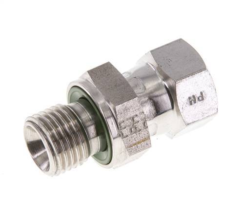 Mamelon réducteur JIC UNF 7/16''-20 Femelle x G1/4'' Mâle Ajustable Acier inoxydable 310bar (4355.5psi)