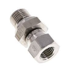 Mamelon réducteur JIC UNF 7/16''-20 Femelle x G1/4'' Mâle Ajustable Acier inoxydable 310bar (4355.5psi)
