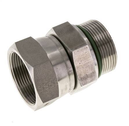 JIC Reducing Nipple UN 1-7/8''-12 Female x G1 1/2'' Male Adjustable Stainless Steel 105bar (1475.25psi)