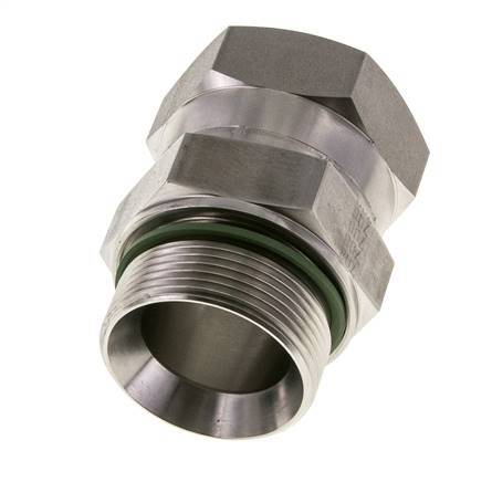 Mamelon réducteur JIC UN 1-7/8''-12 Femelle x G1 1/2'' Mâle Ajustable Acier inoxydable 105bar (1475.25psi)