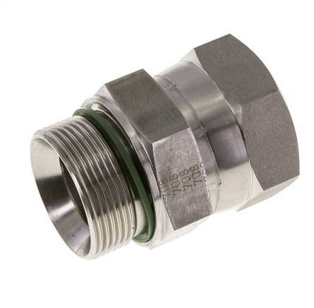 Mamelon réducteur JIC UN 1-7/8''-12 Femelle x G1 1/2'' Mâle Ajustable Acier inoxydable 105bar (1475.25psi)