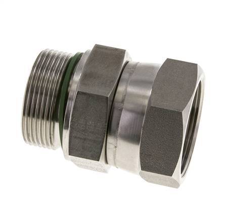 Mamelon réducteur JIC UN 1-7/8''-12 Femelle x G1 1/2'' Mâle Ajustable Acier inoxydable 105bar (1475.25psi)