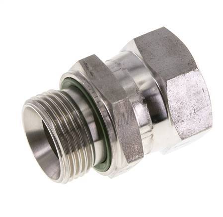 Mamelon réducteur JIC UN 1-5/16''-12 Femelle x G1'' Mâle Ajustable Acier inoxydable 170bar (2388.5psi)
