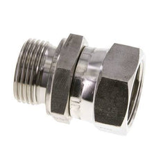 Mamelon réducteur JIC UN 1-5/16''-12 Femelle x G1'' Mâle Ajustable Acier inoxydable 170bar (2388.5psi)